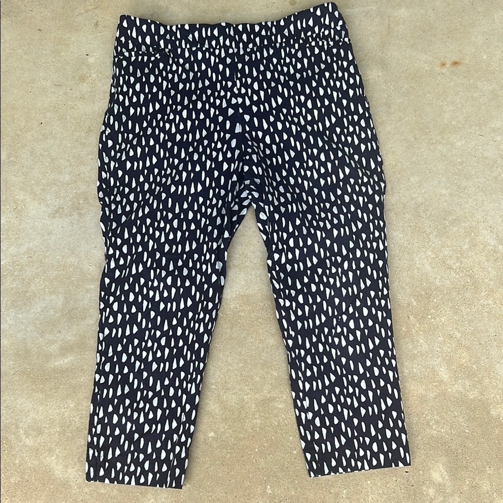 Chico's White and Blue Ankle-Length Pants